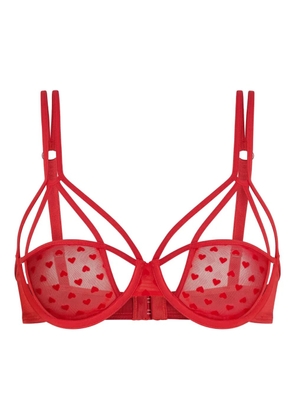 Marlies Dekkers heart-print strap-detail bra - Red