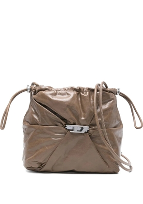 Diesel drawstring leather bucket bag - Brown