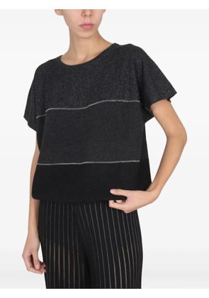 Fabiana Filippi striped wool T-shirt - Grey