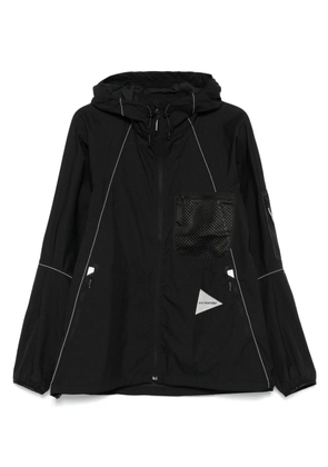 and Wander mesh-pocket hooded jacket - Black