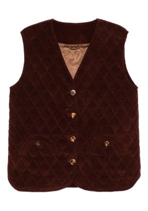 Blazé Milano quilted corduroy gilet - Brown