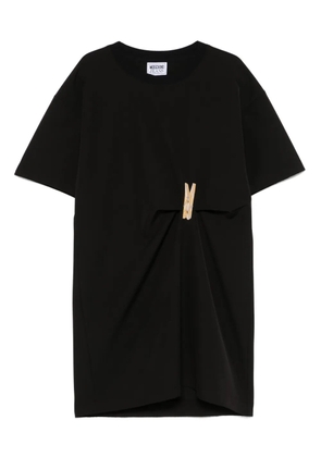 MOSCHINO JEANS peg-patch midi dress - Black