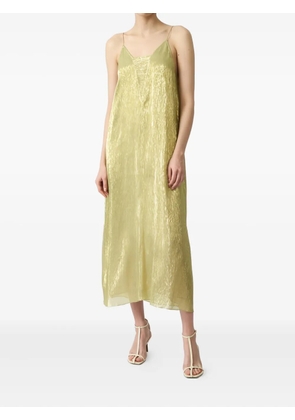 Petar Petrov metallic-effect silk dress - Gold