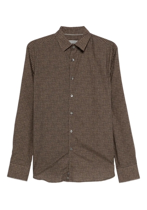 Canali checked shirt - Brown