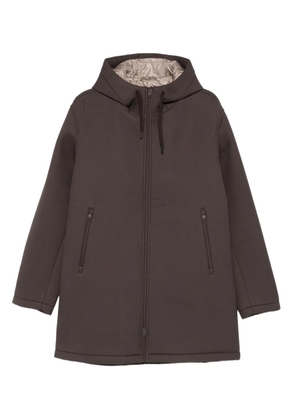Herno hooded zip-up coat - Brown