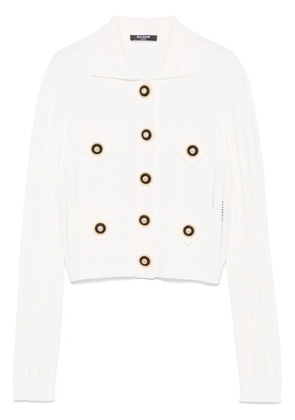 Balmain ribbed cardigan - White