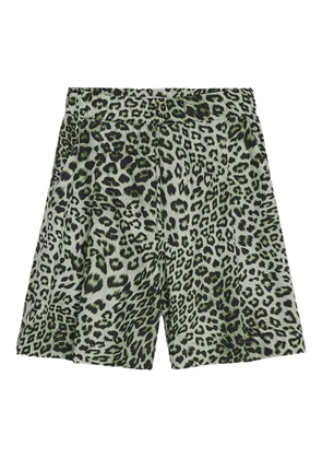 A Paper Kid leopard-print shorts - Green