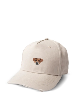 PELO FOUNDATION embroidered distressed baseball cap - Neutrals
