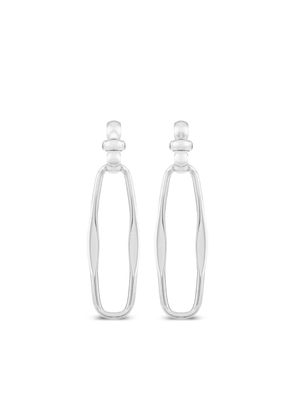 Federica Tosi Sylvie silver oval-pendant earrings
