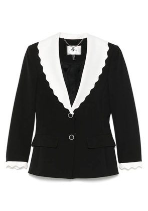 NISSA contrasting-trim blazer - Black