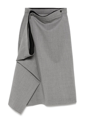 ALAINPAUL wool midi skirt - Grey