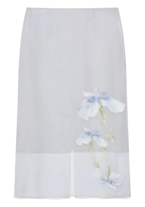Givenchy floral-print midi skirt - Blue