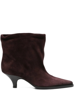 Elena Iachi 50mm suede ankle boots - Red