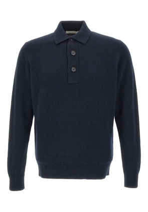 Filippo De Laurentiis three-button ribbed polo shirt - Blue
