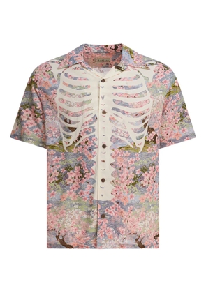 KAPITAL floral-print skeleton shirt - Pink