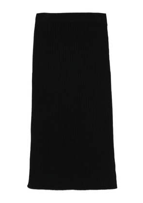 I BLUES ribbed-knit midi skirt - Black