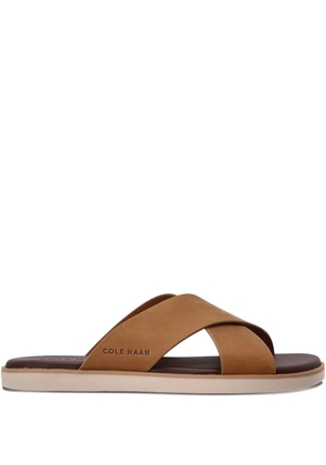 Cole Haan cross-strap leather sandals - Brown