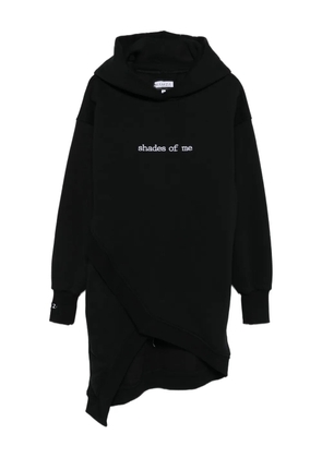 HAMZA asymmetric-hem hoodie - Black