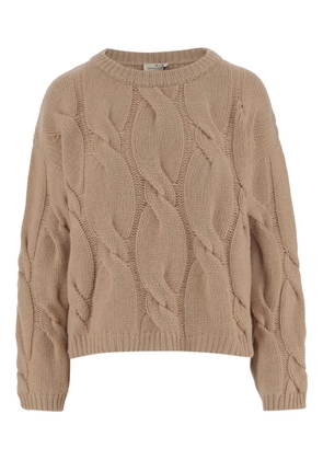 Bruno Manetti cable-knit crew-neck sweater - Neutrals