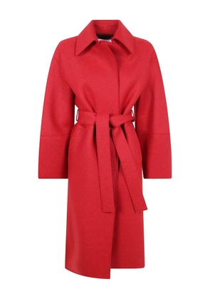 Harris Wharf London belted wool coat - 544 ROYAL RED