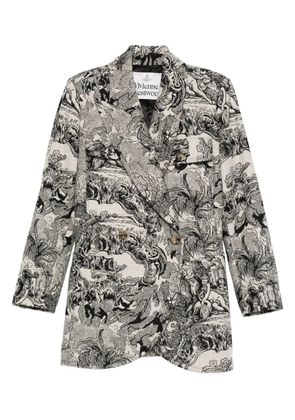 Vivienne Westwood double-breasted printed coat - Neutrals