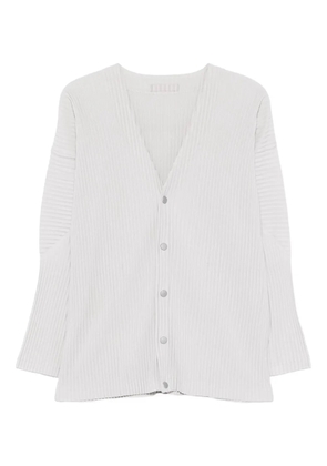 Issey Miyake pleated buttoned cardigan - Grey