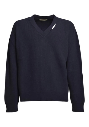 Paura V-neck wool sweater - Blue