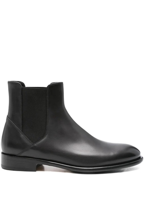Doucal's elasticated-panel leather boots - Black