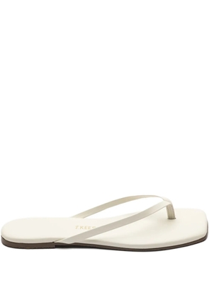 Tkees x Tessabit leather square-toe sandals - White