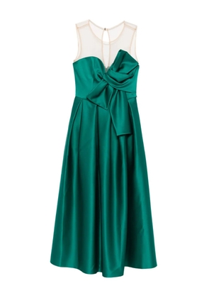 NISSA bow-detail midi dress - Green
