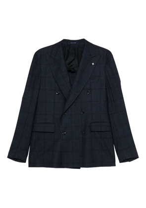 Tagliatore double-breasted checked suit - Blue