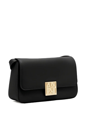 Armani Exchange mini logo-plaque shoulder bag - Black