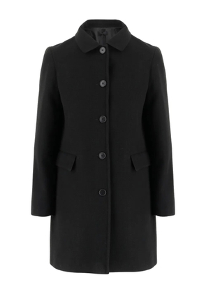 F.It button-fastening single-breasted coat - Black