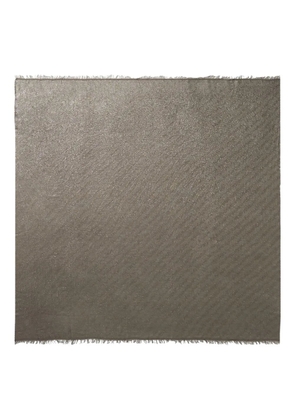 Peserico metallic fringed scarf - Brown