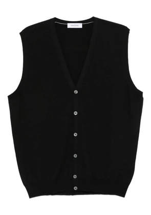 Gran Sasso virgin wool sleeveless cardigan - Black