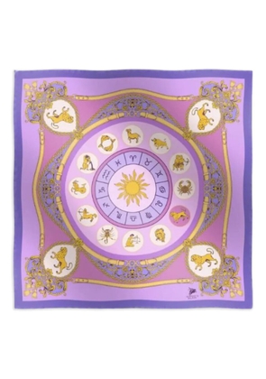 Elios Milano lion zodiac scarf - Purple