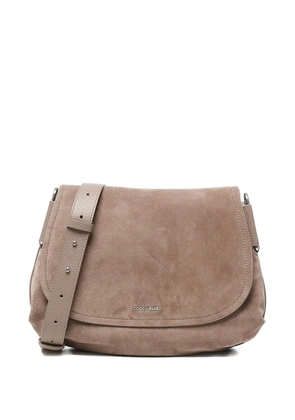 Coccinelle suede flap cross body bag - Neutrals