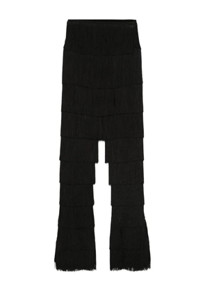 Norma Kamali fringed leggings - Black