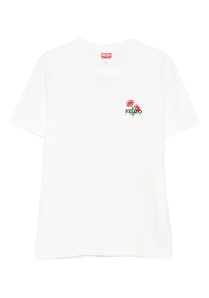 Kenzo floral-embroidered T-shirt - White