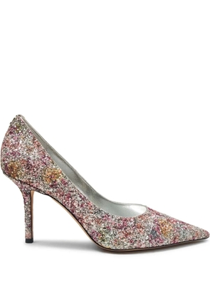 Jimmy Choo glitter-detail pointed-toe pumps - Pink