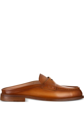 Santoni loafer mules - Brown