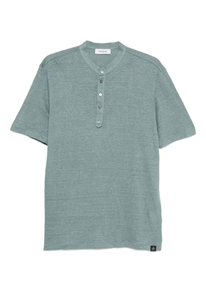 Gran Sasso Henley-neck linen T-shirt - Green