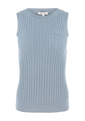 Veronica Beard ribbed sleeveless tank top - Blue