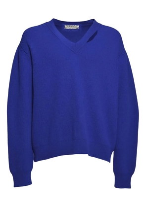 Paura V-neck wool sweater - Blue