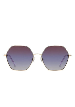 BOSS hexagonal-frame gradient sunglasses - Gold