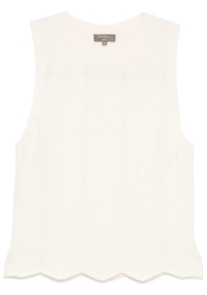 N.Peal chevron stitch tank - Neutrals