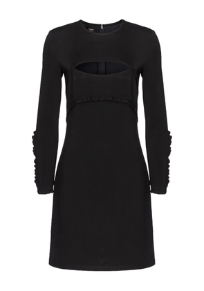 PINKO cut-out ruffled mini dress - Black