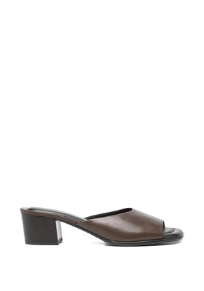 LEMAIRE square-toe heeled mules - Brown