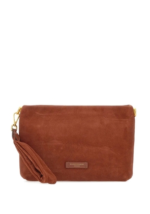 GIANNI CHIARINI suede clutch bag - Brown