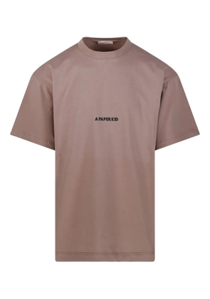 A Paper Kid logo-print T-shirt - Neutrals